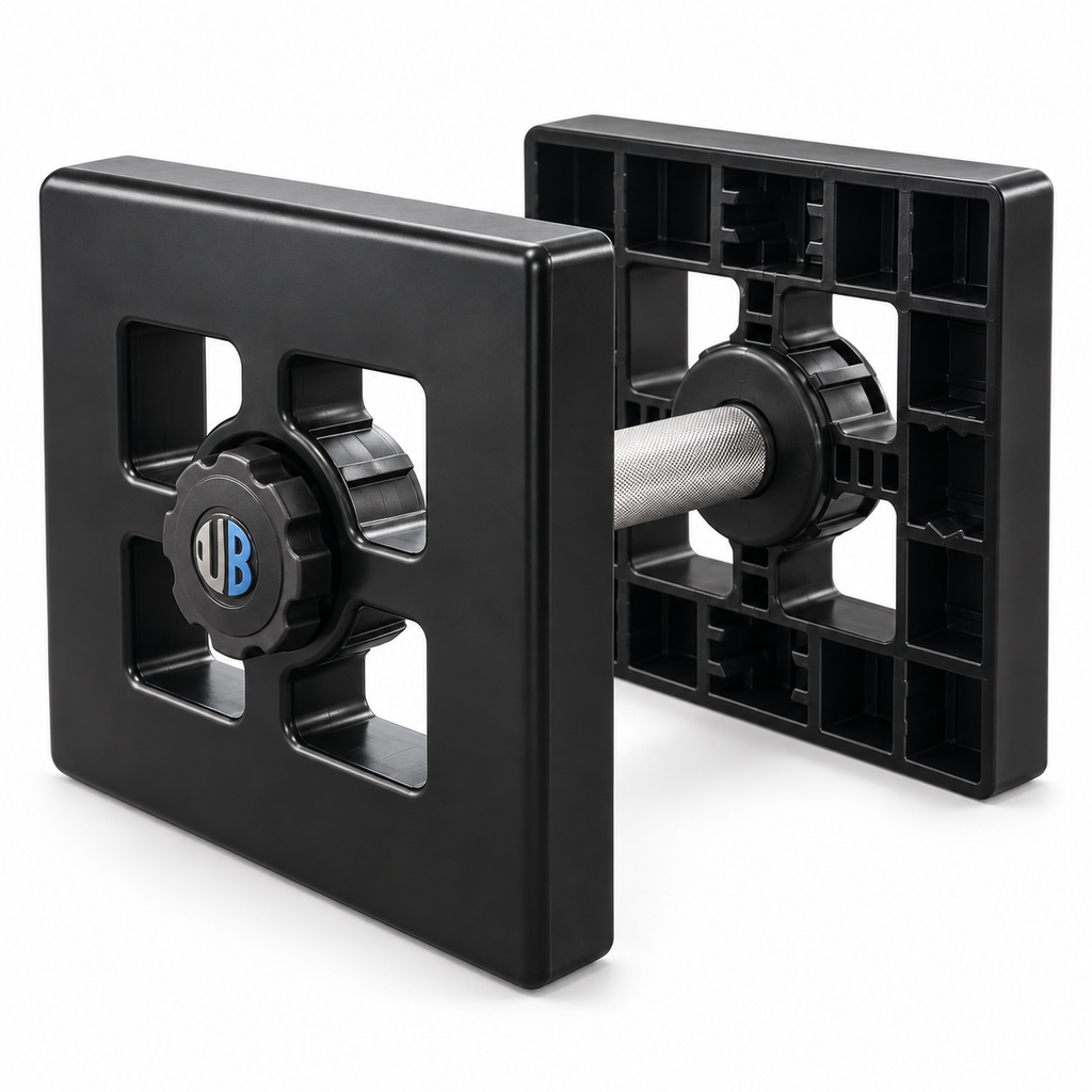 Standalone UNBell adjustable dumbbell and kettlebell base unit